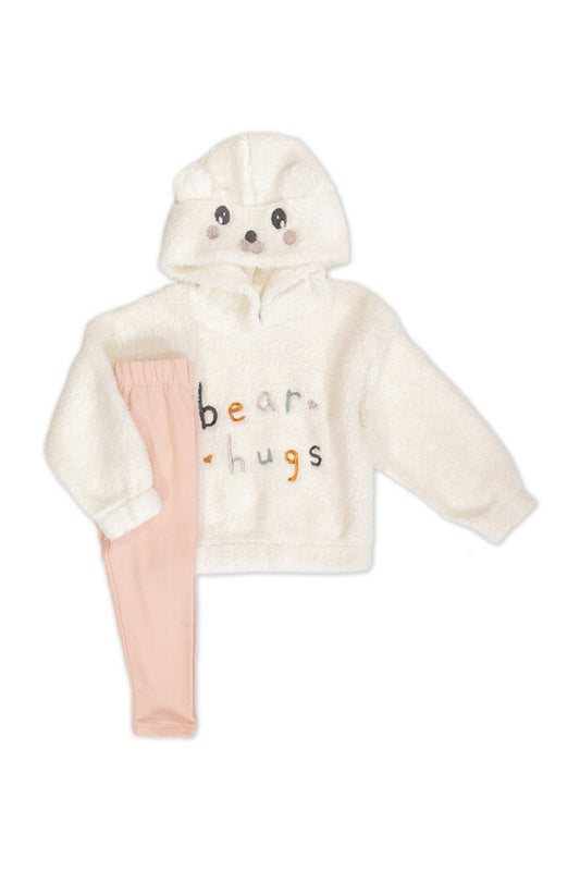 Σετ με κολάν φούτερ και μπλούζα soft 2-6Υ