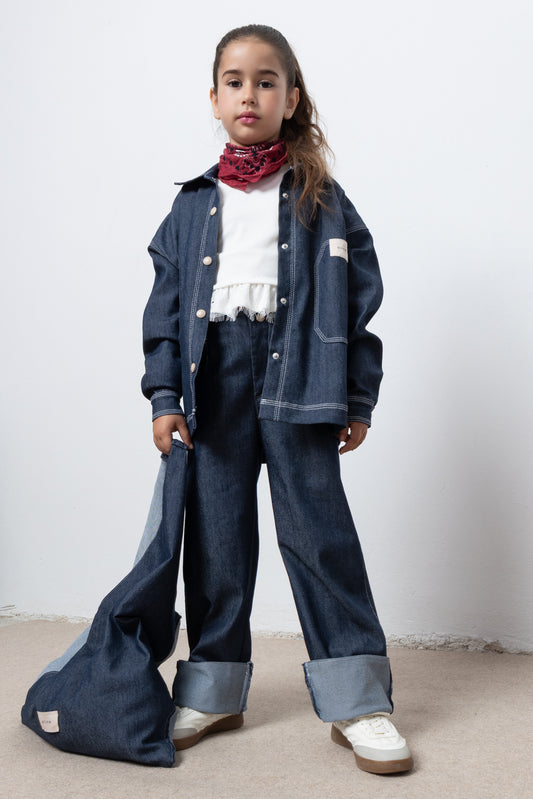 ALICE ΤΖΙΝ WIDE LEG ΜΕ ΡΕΒΕΡ 3-12Y