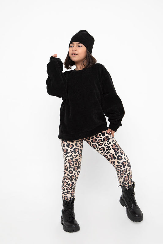 Μπλούζα βελούδο κυψέλη Μαύρο