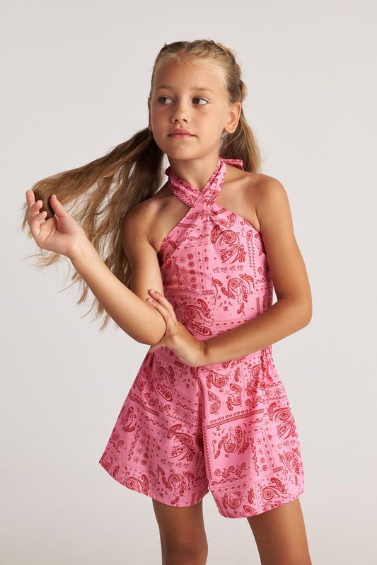 Two in a castle - Bandana Set with Scarf Top & Shorts for Kids