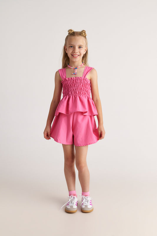 Two in a castle - Bubblegum Forest Set – Perlum Top & Shorts
