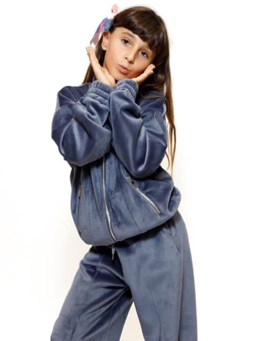 Σετ με παντελόνι καμπάνα βελούδο 8-14Y