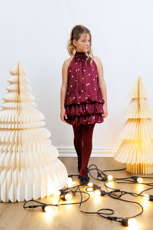 XMAS ALICE ΦΟΡΕΜΑ ΜΕ ΚΑΡΔΙΕΣ 3-12Y