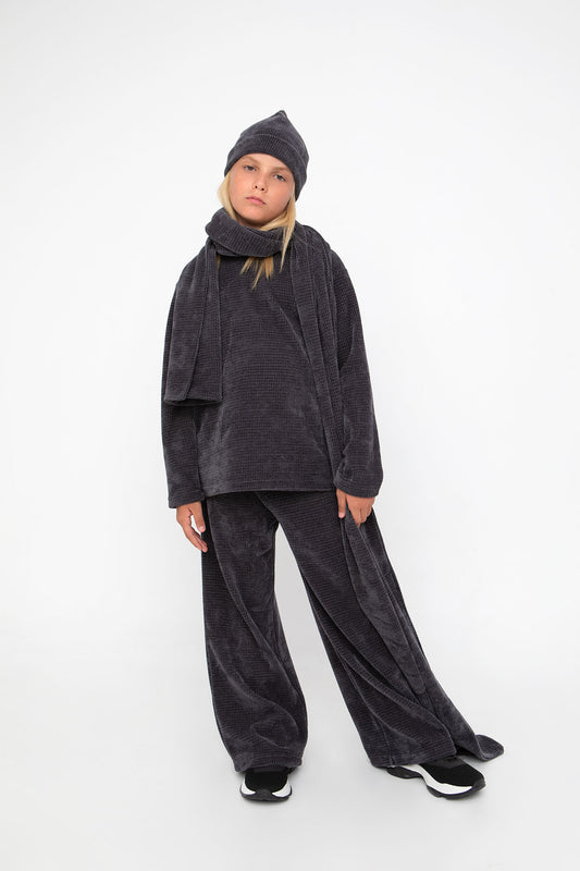 Melin Rose Σετ βελούδο κυψέλη Ανθρακί 4-14Υ