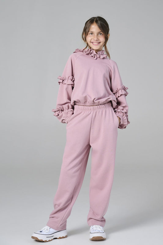 Melin Rose Σετ φούτερ με φρουφρού Ροζ 4-14Υ