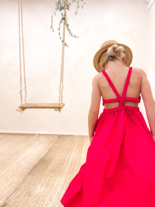 VOTSALO RED DRESS 8-14Y