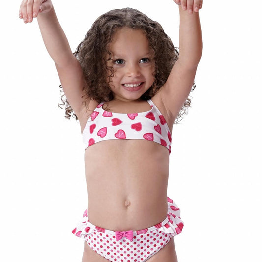 Μαγιό μπικίνι με καρδούλες 1-5Υ