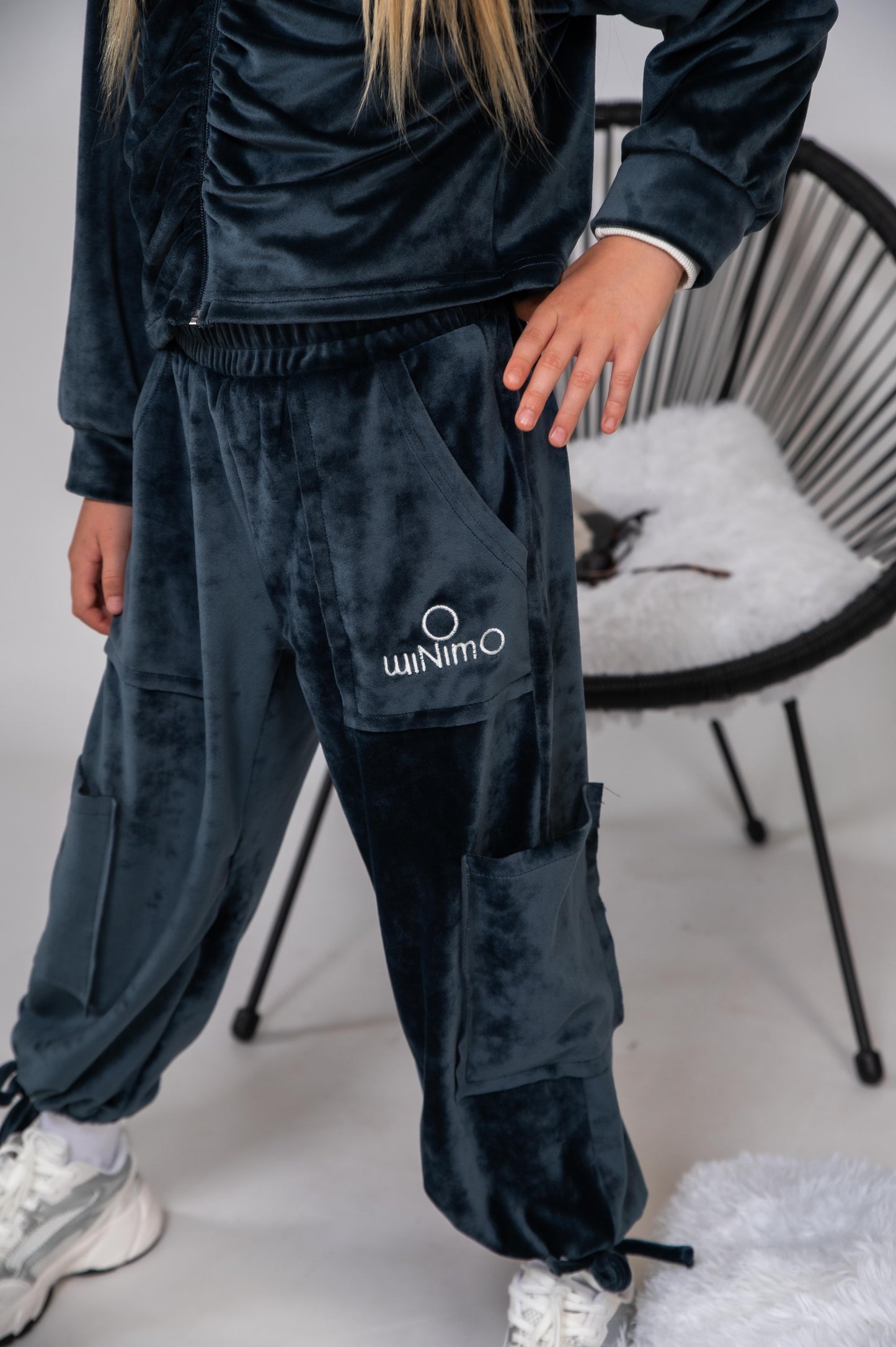 ΣΕΤ DUSTY BLUE ΒΕΛΟΥΔΙΝΟ ΖΑΚΕΤΑ ΚΑΙ ΠΑΝΤΕΛΟΝΙ ΤΥΠΟΥ CARGO MINIMO 2Υ- ΜEDIUM
