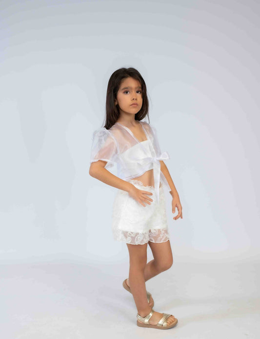 ΣΕΤ 3ΤΜΧ ΟΡΓΑΝΤΖΑ ΠΟΥΚΑΜΙΣΟ ΚΑΙ ΣΟΡΤΣ ΑΠΟ ΛΟΥΛΟΥΔΙΑ MINIMO 2-6Υ