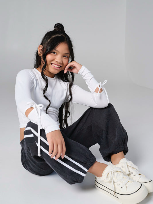 Melin Rose Μπλουζα πλεκτή με δεσίματα στα μανίκια Εκρού