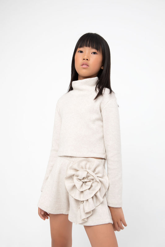 Melin Rose Σετ πλεκτό με σορτς Μπεζ