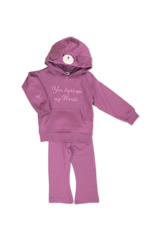 Σετ με παντελόνι καμπάνα φούτερ 2-6Υ