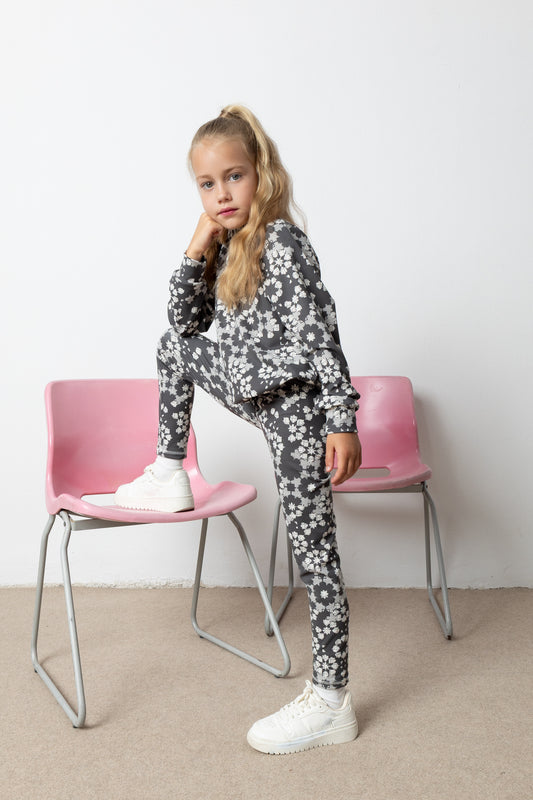 ALICE ΣΕΤ PRINT ΜΠΛΟΥΖΑ ΜΕ ΚΟΛΑΝ 3-12Y ΑΝΘΡΑΚΙ