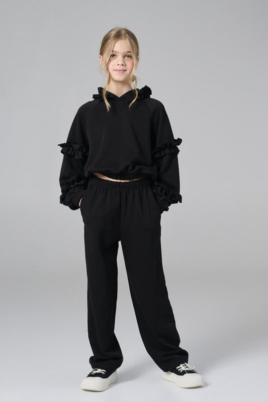 Melin Rose Σετ φούτερ με φρουφρού Μαύρο 6-16Υ