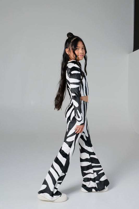 Melin Rose Σετ Βελούδο με Print Zebra 4-14Y