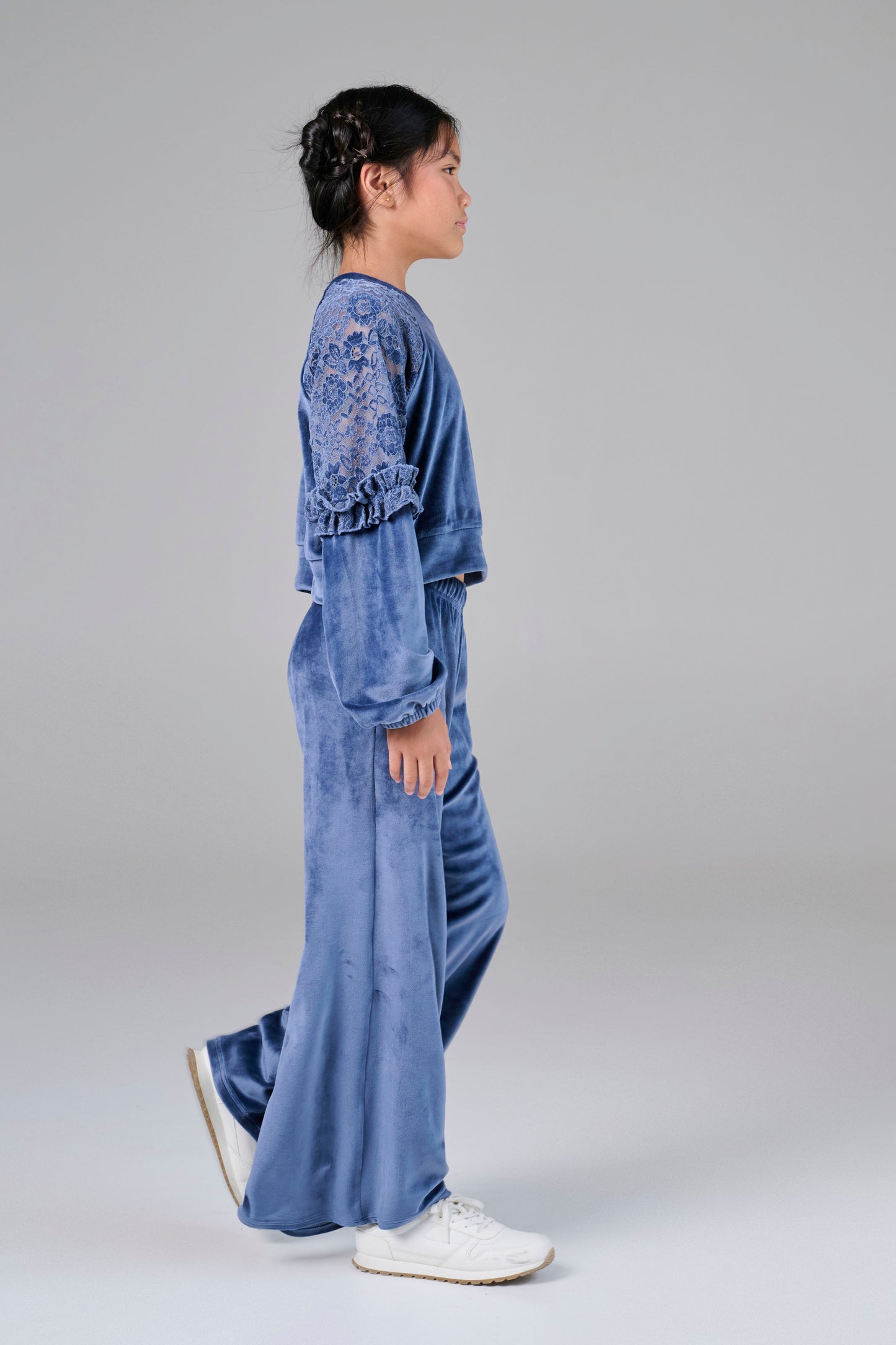 Melin Rose Σετ βελόυδινο με δαντέλα 4-14Υ