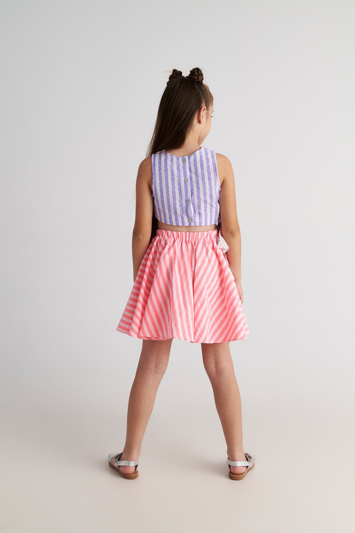 Two in a castle - Radiant Striped Side Cut Dress