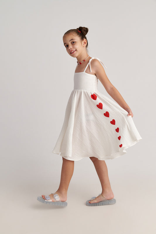 Two in a castle -The Hearts Circle Dress for Kids