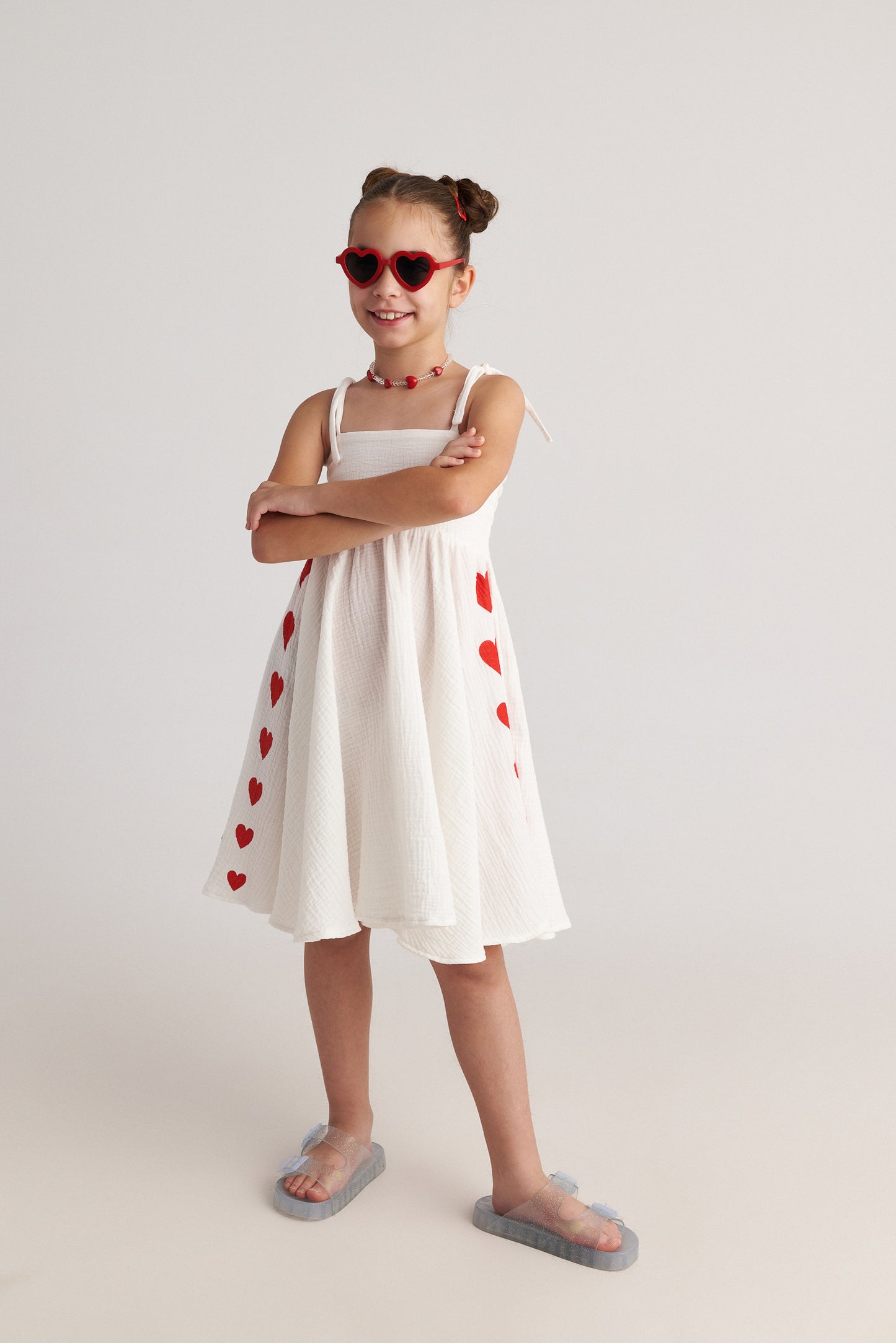 Two in a castle -The Hearts Circle Dress for Kids