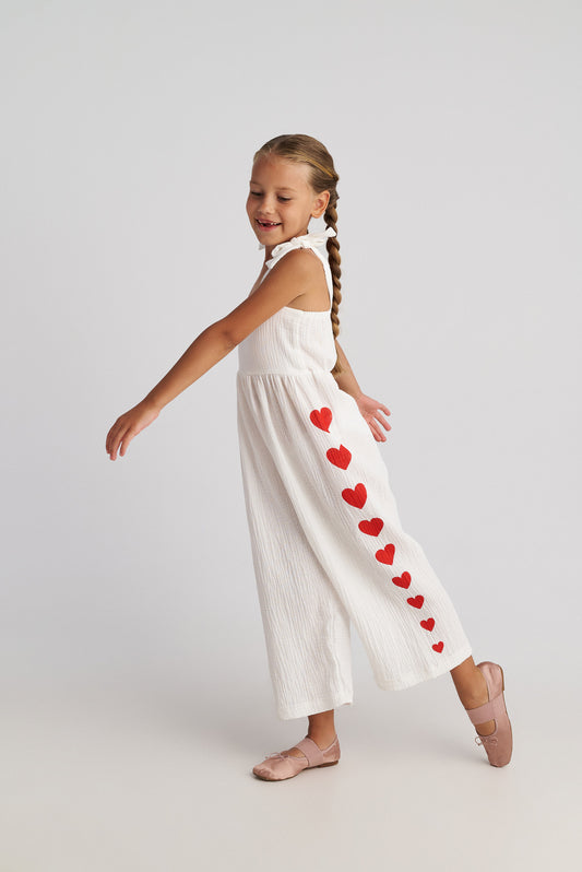 Two in a castle -The Hearts Jumpsuit for Kids