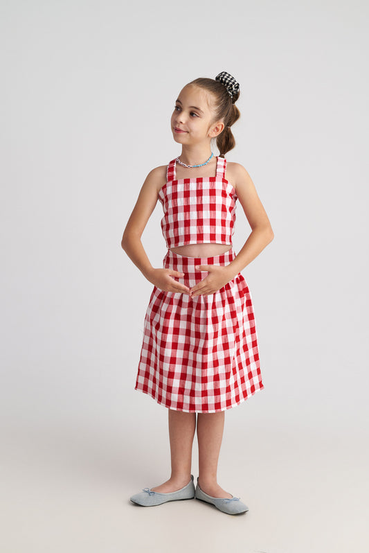 Two in a castle - May Picnic Set with Backless Top & Midi Skirt Kid