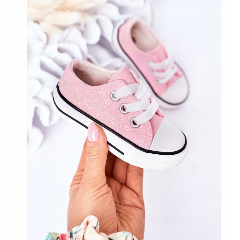 Ροζ glitters sneakers 18-23
