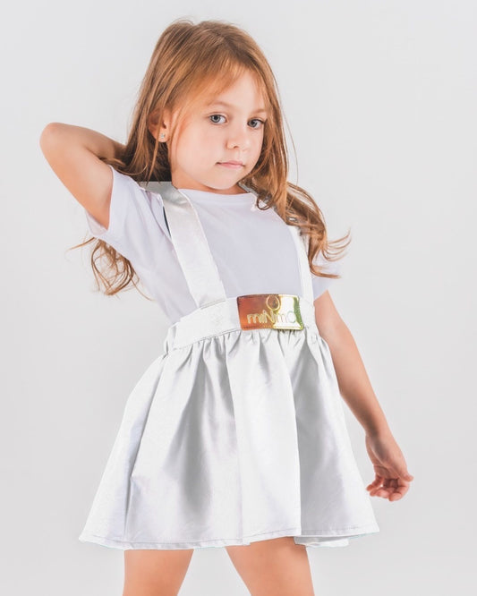 Παιδική δερμάτινη σαλοπέτα άσπρη