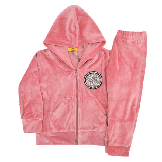 ΠΑΙΔΙΚΟ ΣΕΤ ΒΕΛΟΥΔΙΝΟ ΡΟΖ ΜΕ ΖΑΚΕΤΑ 1-6Y