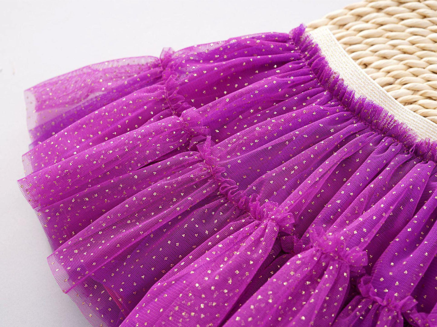 Tutu φούστα με glitters σε φούξια-μωβ χρώμα