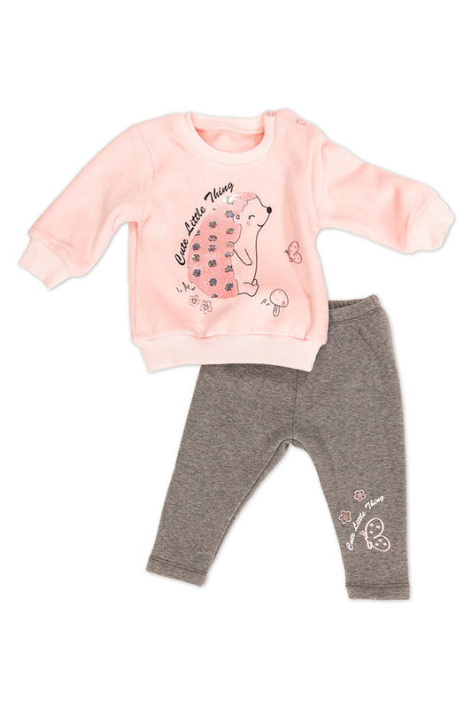 Σετ με βελούδινη μπλούζα και κολάν 0Μ-24Μ