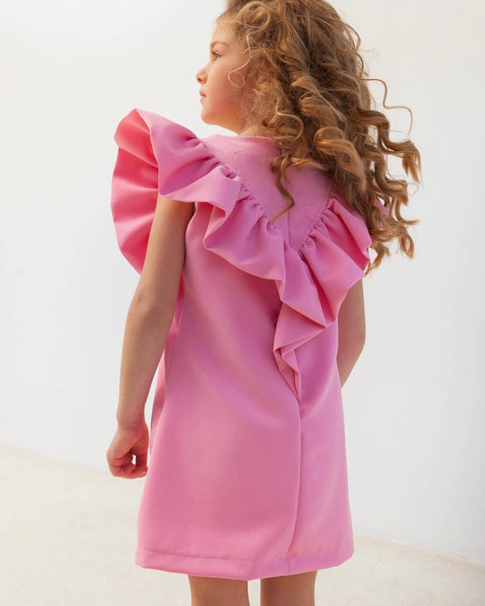 RUFFLE DRESS PINK