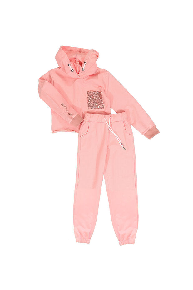 Σετ αχνούδιαστο φούτερ με παντελόνι 6-12Y