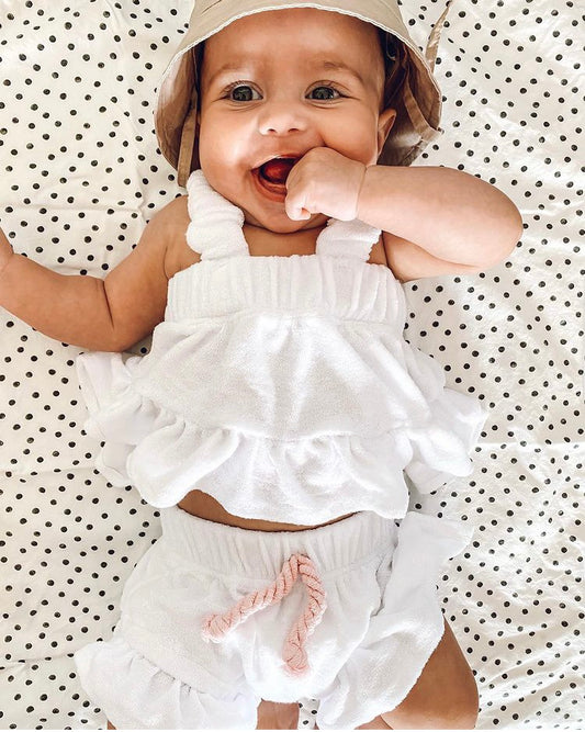 Λευκό βρεφικό πετσετέ σετ