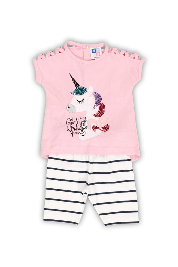 Σετ unicorn με κολάν 100%cotton 3Μ-24Μ