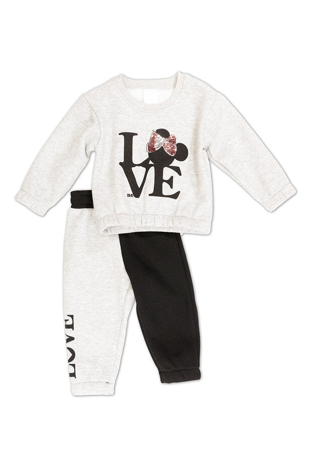 Φόρμα χνουδιασμένη minnie 1-6Y