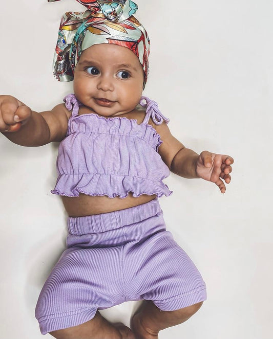 Λιλά βρεφικό ριπ σετ