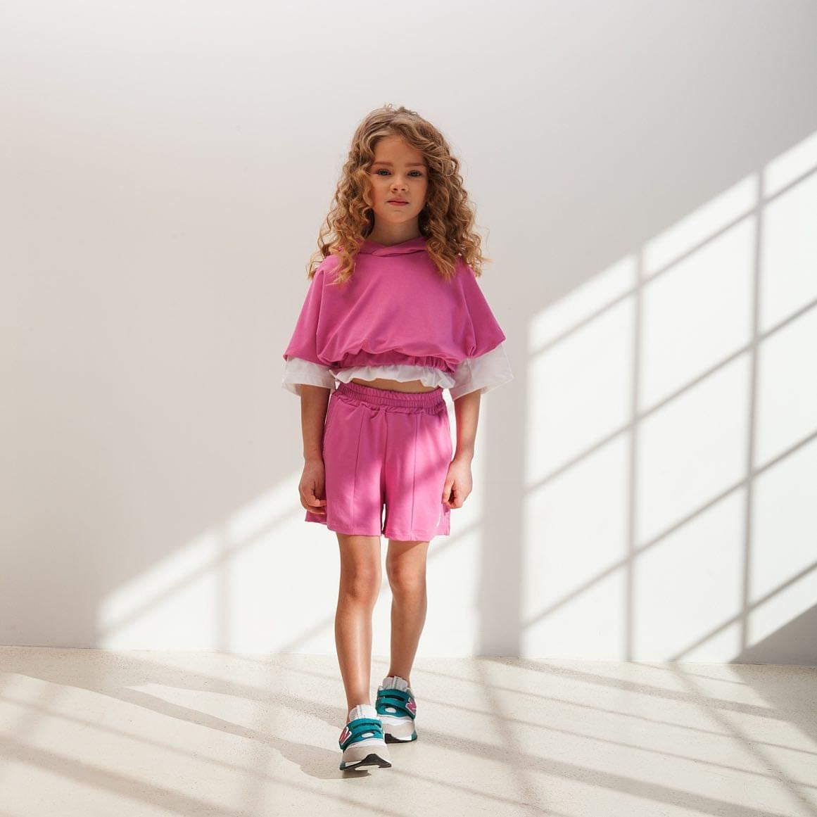 HOODIE & SHORTS SET PINK