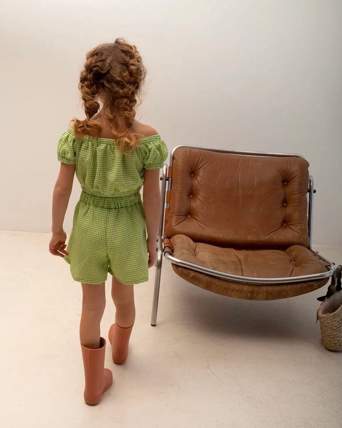 CHECK TEXTURED SET GREEN