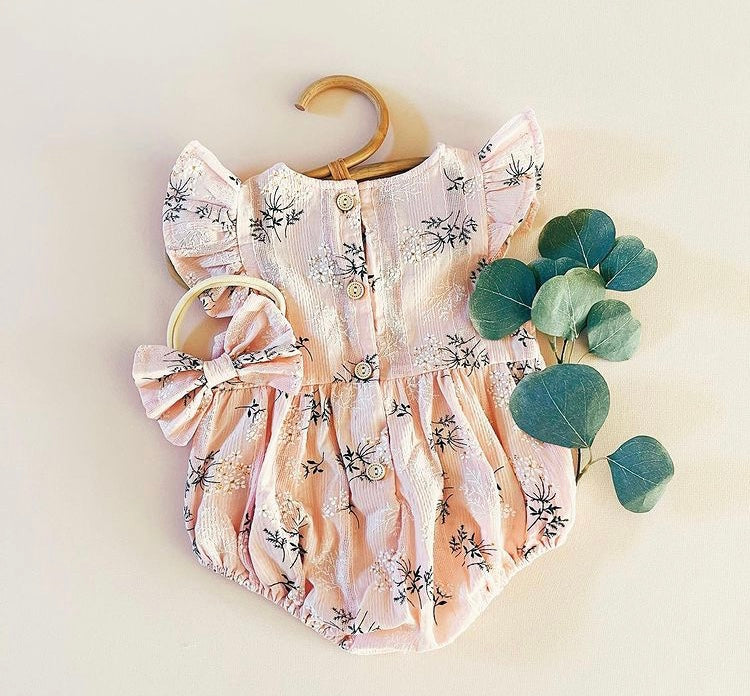 Βρεφικό ολόσωμο με κορδέλα