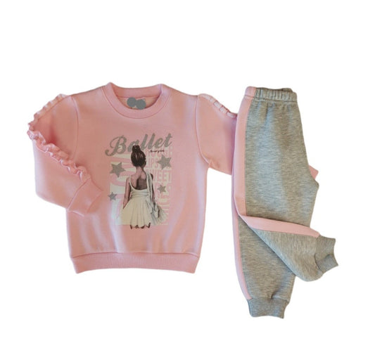 Σετ φόρμες ballet με fleece 1-6Y