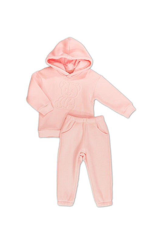 Φόρμα χνουδιασμένη με 3D αρκουδάκι 1-6Y