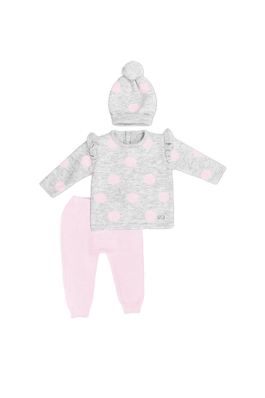 Πλεκτό σετ με σκουφάκι 0Μ-24Μ