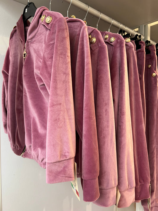 Βελούδινο σετ με ζακέτα 3-14Y