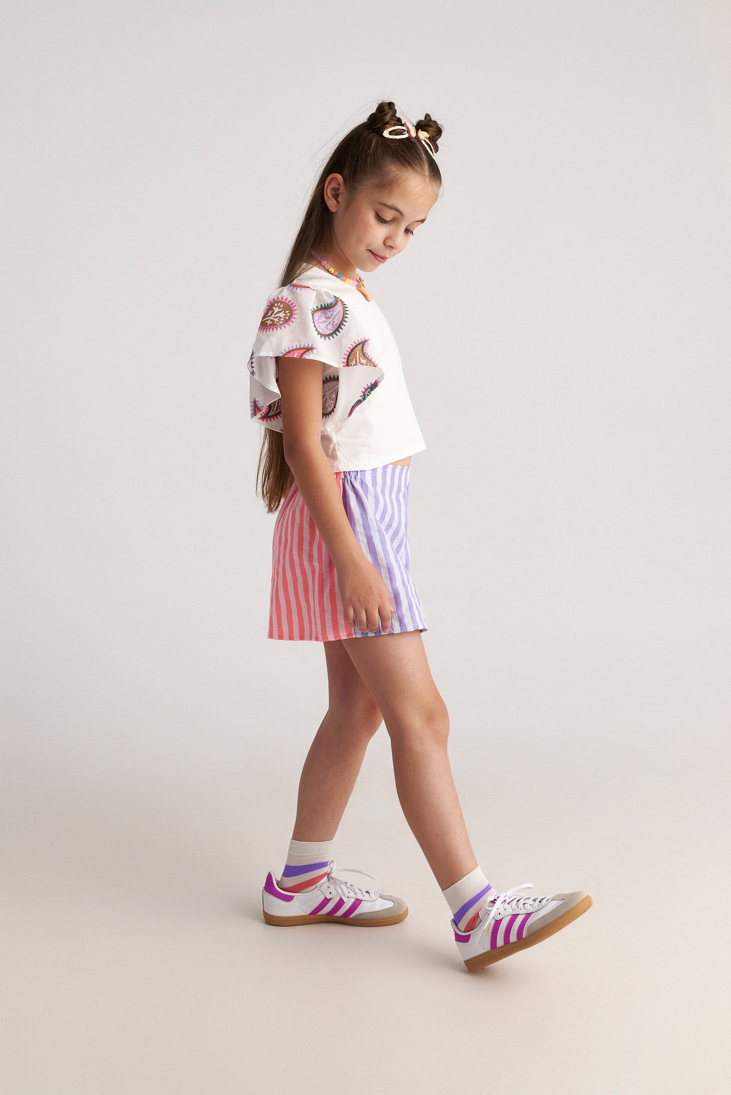 Two in a castle - Radiant Set – Ruffles Top & Striped Shorts