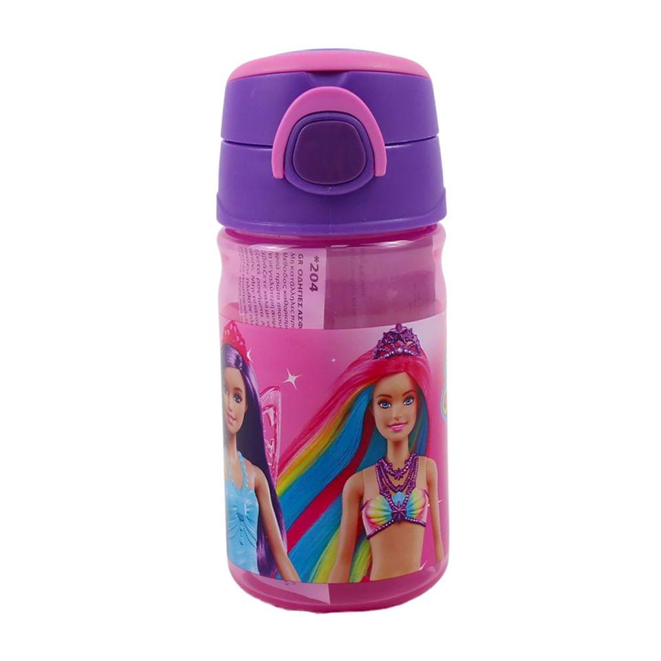 Πλαστικό Παγούρι με καλαμάκι BARBIE 350ml