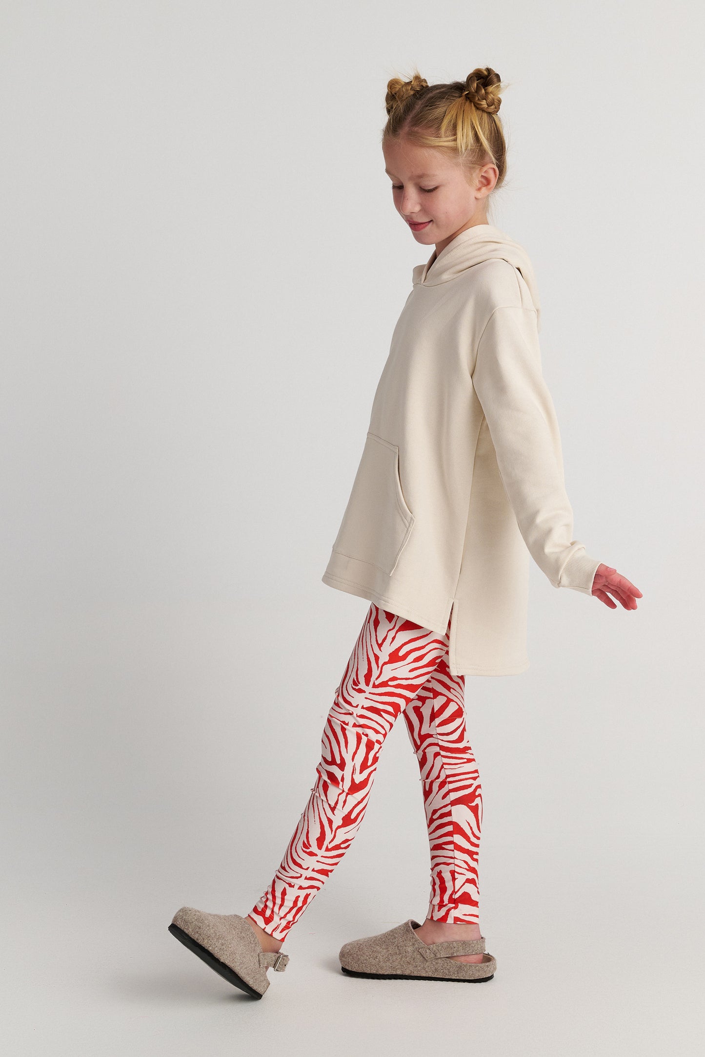 TWO IN A CASTLE Red Safari Animal Print Athletic Set