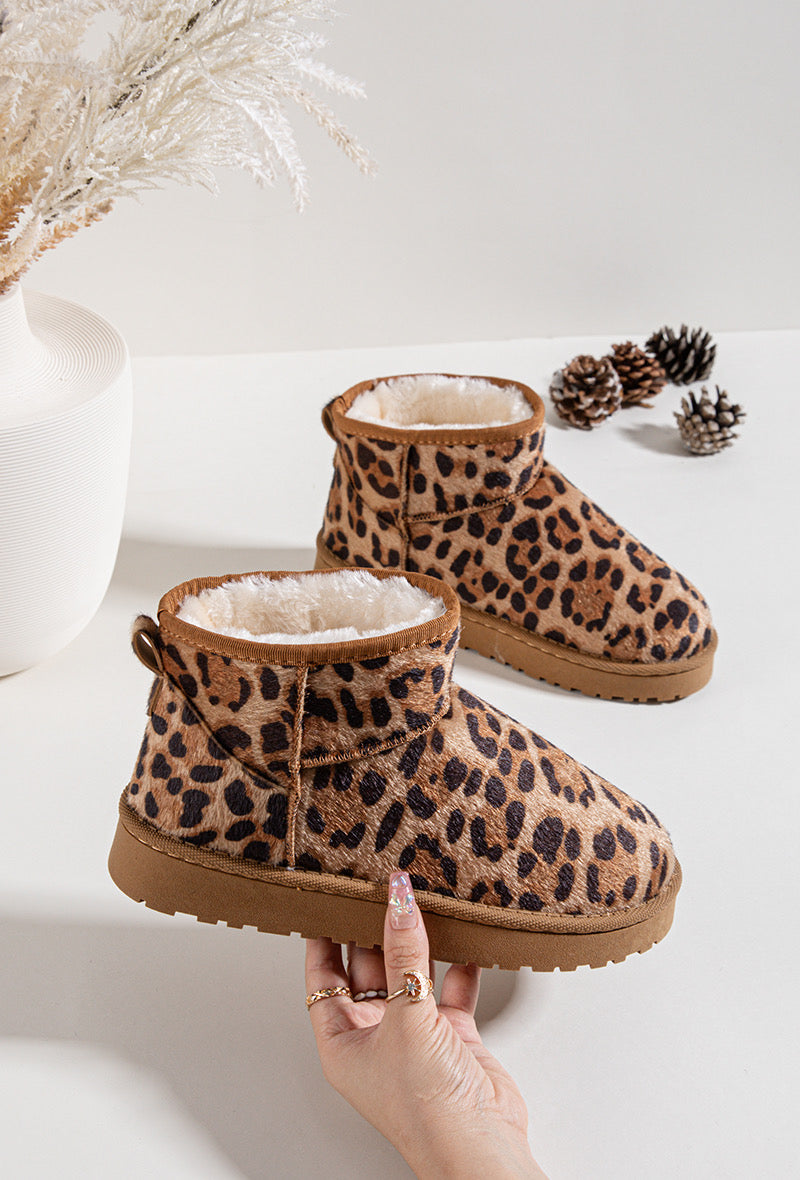 Mπότες με λεοπάρ με γούνα  25-30