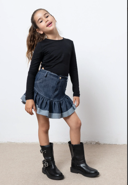 ALICE ΦΟΥΣΤΑ DENIM ΜΕ ΒΟΛΑΝ 3-12Y