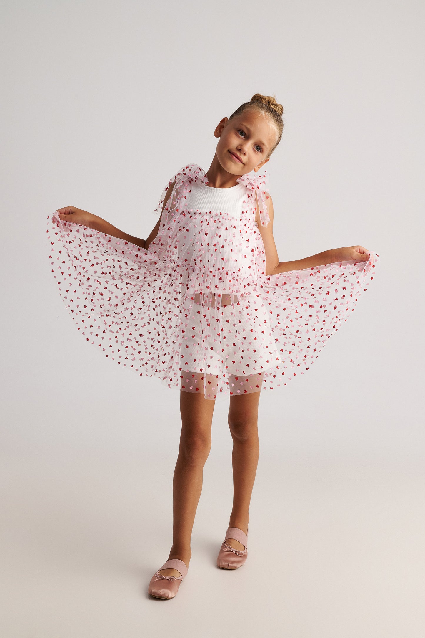Two in a castle - Heartbeat Tank Top, Shorts & Tulle Dress Set