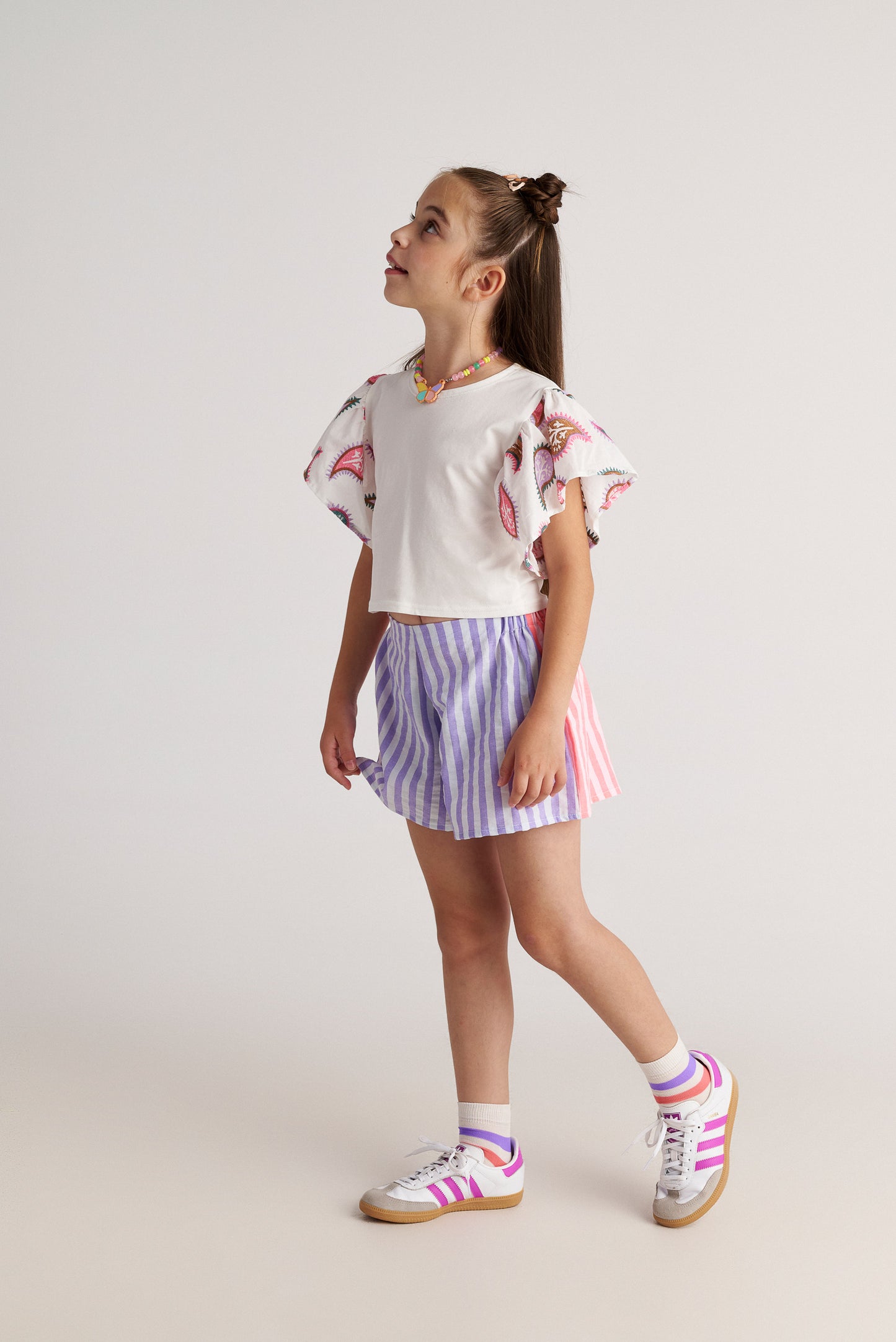 Two in a castle - Radiant Set – Ruffles Top & Striped Shorts